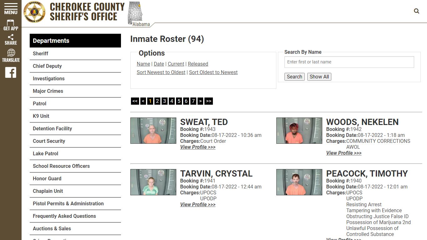 Inmate Roster - Cherokee County Sheriff AL