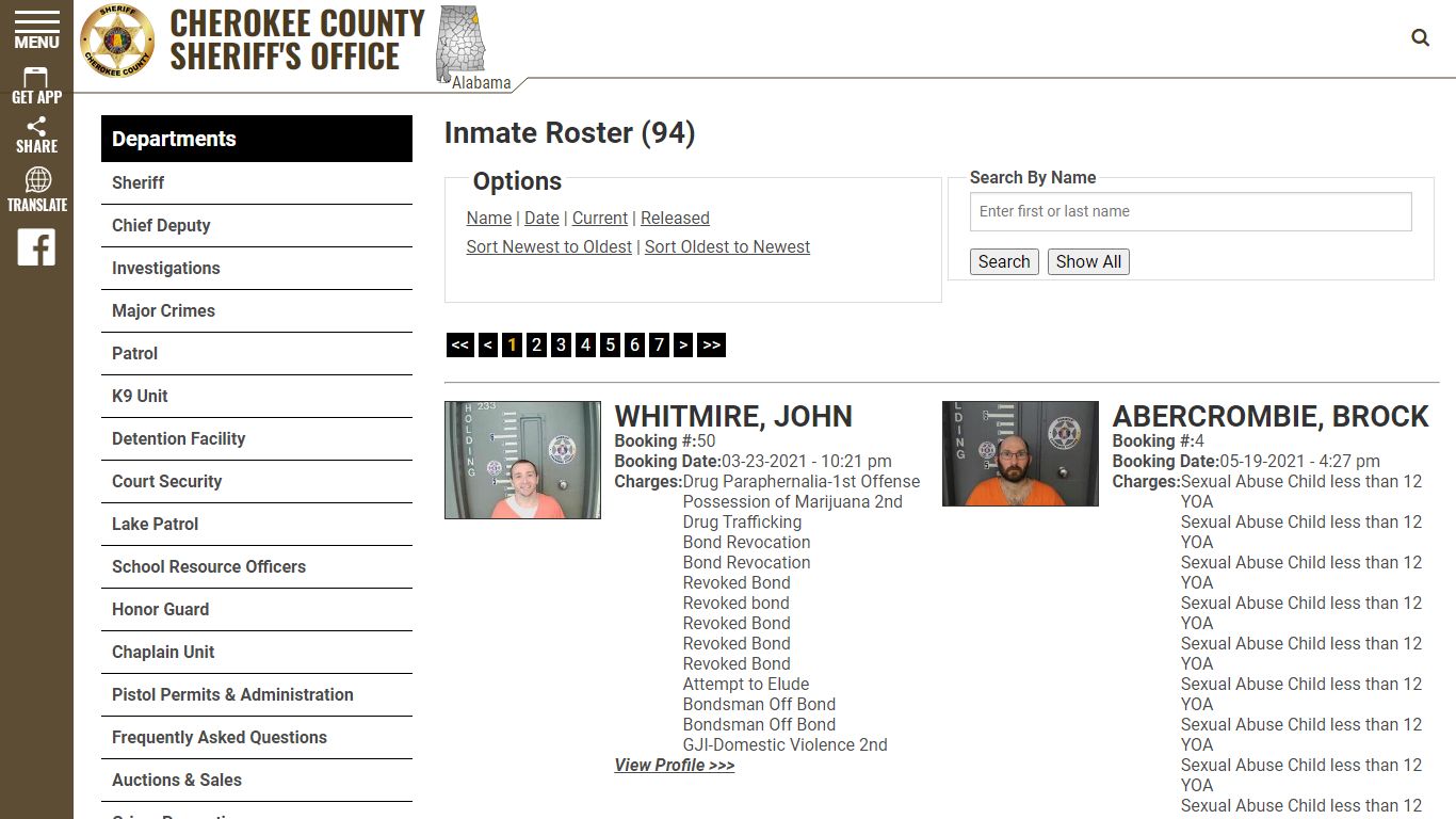 Inmate Roster - Cherokee County Sheriff AL